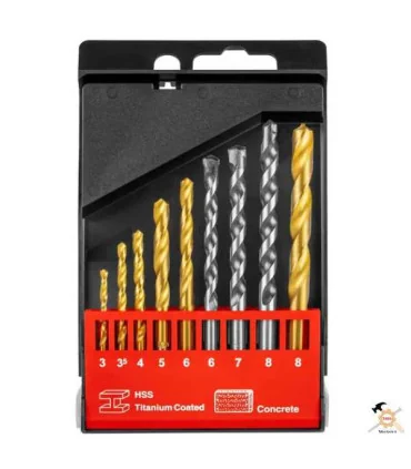 ست مته آهن و بتن 9 عددی RH-5585 رونیکس