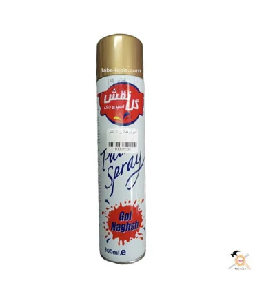 اسپری رنگ روغنی طلایی گل نقش