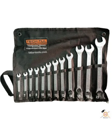 مجموعه ست آچار یکسر رینگ 12 عددی Tech Tul