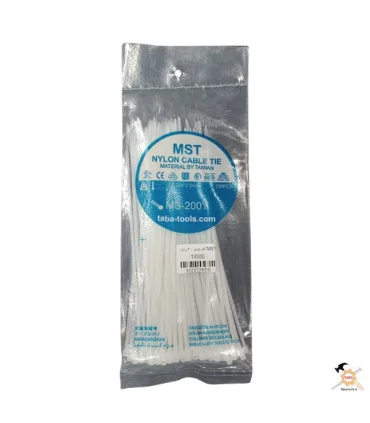 بست کمربندی سفید 2/5 در 20 سانت MST