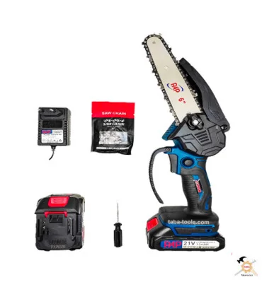 اره زنجیری شارژی 21 ولت دو باطری پی ای پی P.A.P