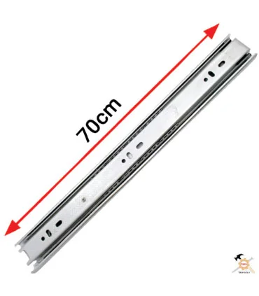 ریل کشو ساچمه ای 70 سانت 3 تکه امیت بسته 2 عددی