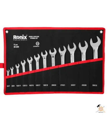 آچار سری 12 عددی دو سر تخت رونیکس مدل RH-2205