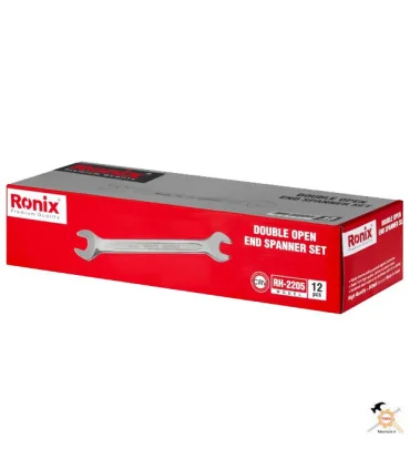 آچار سری 12 عددی دو سر تخت رونیکس مدل RH-2205