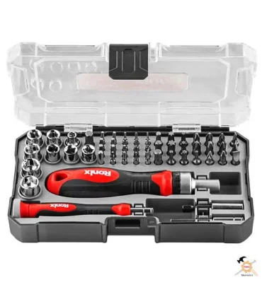 ست سری پیچ گوشتی و بکس 55 پارچه رونیکس مدل RH-2717