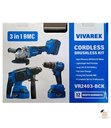 کیت شارژی 3 عددی براشلس ویوارکس VR2403-BCK