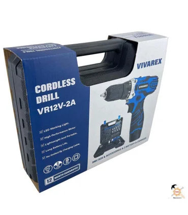 دریل شارژی 12ولت دو باطری VR12V-2A ویوارکس