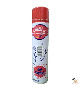 اسپری رنگ روغنی قرمز روشن براق گل نقش