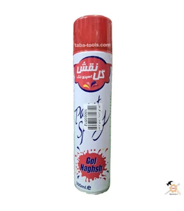 اسپری رنگ روغنی قرمز روشن براق گل نقش