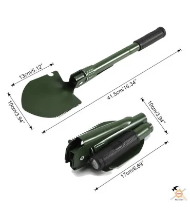 بیلچه مسافرتی تاشو ارتشی چند کاره