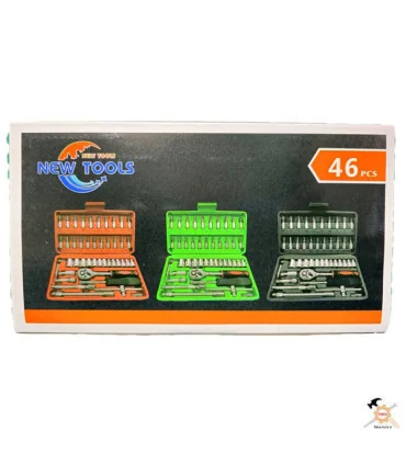 جعبه بکس 46 پارچه 1/4 اینچ نیو تولز