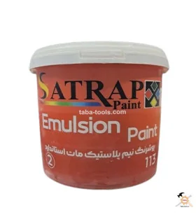 رنگ نیم پلاستیک سفید مات ساتراپ مهدرنگ گالن 5 کیلویی