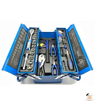 مجموعه جعبه بکس و ابزار 65 عددی صنعتی باس Bs65