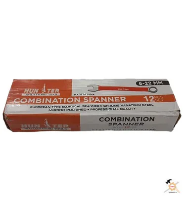 مجموعه 12 عددی آچار یک سر تخت و یکسر رینگی هانتر مدل HN-12