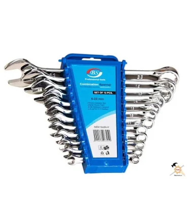 مجموعه ست 12 عددی آچار یکسر رینگ بی اس BS