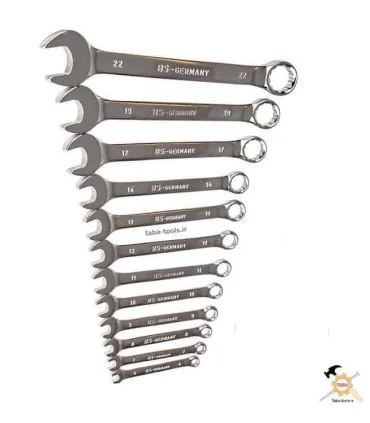 مجموعه ست 12 عددی آچار یکسر رینگ بی اس BS