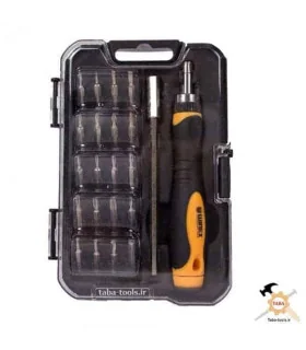 مجموعه ست بیت و بکس 22 پارچه با پیچ گوشتی جغجغه ای وینکس