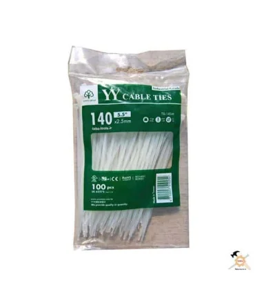 بست کمربندی پلاستیکی 14 سانت 100 تایی وای وای YY