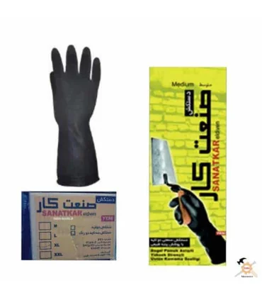 دستکش بنایی لاستیکی صنعت کار