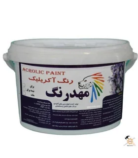 رنگ آکریلیک 5 کیلویی نیمه براق مهد رنگ