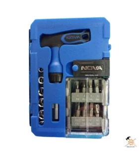 کیت بیت و بکس 24 پارچه با دسته T جغجغه ای نووا