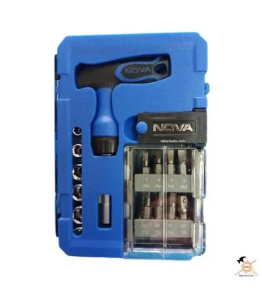 کیت بیت و بکس 24 پارچه با دسته T جغجغه ای نووا