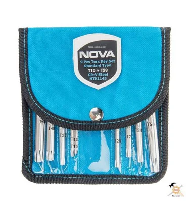 آچار آلن 9 عددی ستاره ای کیفی مدل NTK 1145 نووا