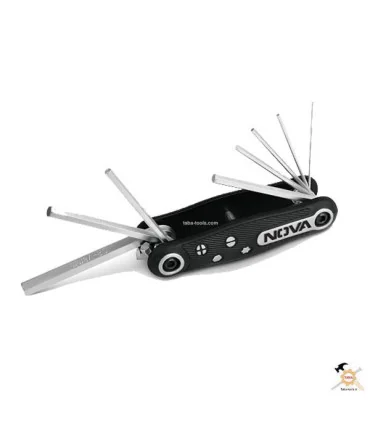 آچار آلن 6 گوش چاقویی 8 تایی مدل NTK1141 نووا