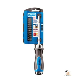 کیت بیت 14 پارچه با پیچ گوشتی جغجغه ای مدل NTS 1330 نووا