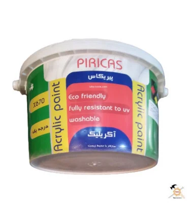 رنگ آکریلیک پایه آب گالن 4 کیلویی پیریکاس