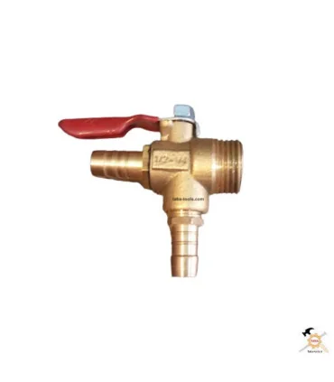 سه راهی شلنگ گاز 1/2 شیر دار