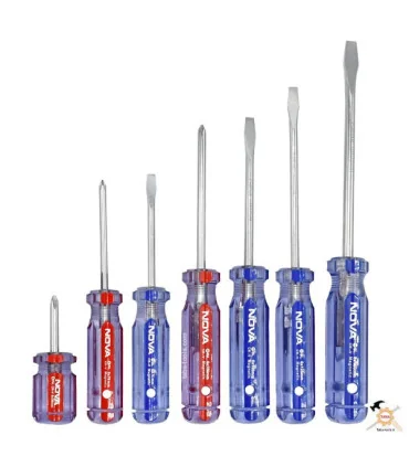 ست پیچ گوشتی دسته کریستالی 7 عددی مدل NTS 1015 نووا