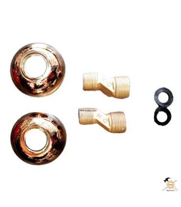 شیر اهرمی آفتابه سفید طلایی آراسته