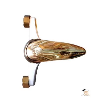 شیر اهرمی دوش سفید طلایی آراسته