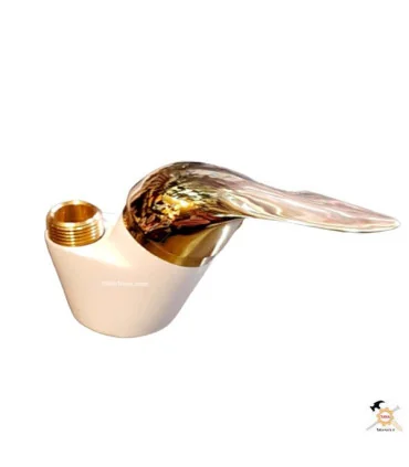 شیر اهرمی روشویی سفید طلایی آراسته