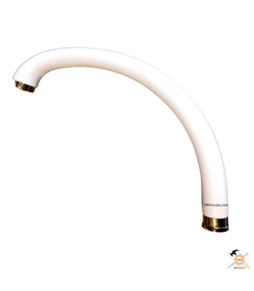 شیر اهرمی روشویی سفید طلایی آراسته