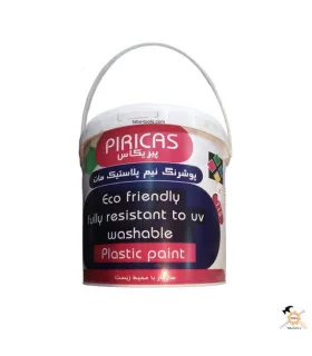 رنگ نیم پلاستیک سفید مات پیریکاس گالن 5 کیلویی