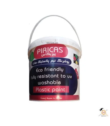 رنگ نیم پلاستیک سفید مات پیریکاس گالن 5 کیلویی