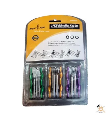 مجموعه 3 عددی آلن 6 گوش ، ستاره ای ، ته گرد هانتر Hunter