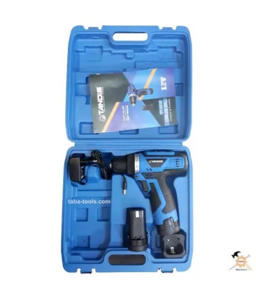 دریل شارژی 12 ولت دو باطری تندیس