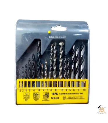 مجموعه ست 16 عددی مته چوب ، فلز ، الماسه شیلر