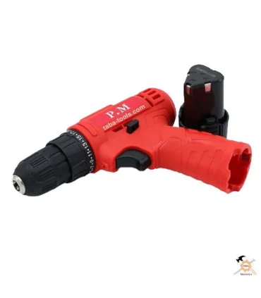 دریل شارژی 12 ولت دو باطری لیتیوم مدل PM-CE1 پی ام