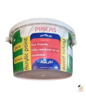 رنگ آکریلیک سفید مات دبه 10 کیلویی درجه یک پیریکاس