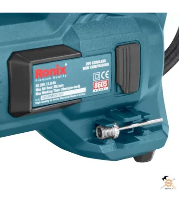 مینی کمپرسور شارژی 20 ولت RH 8605 رونیکس
