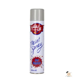 اسپری رنگ روغنی نقره ای گل نقش