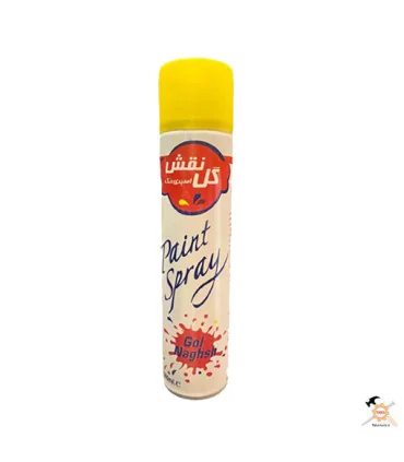 اسپری رنگ روغنی زرد روشن گل نقش